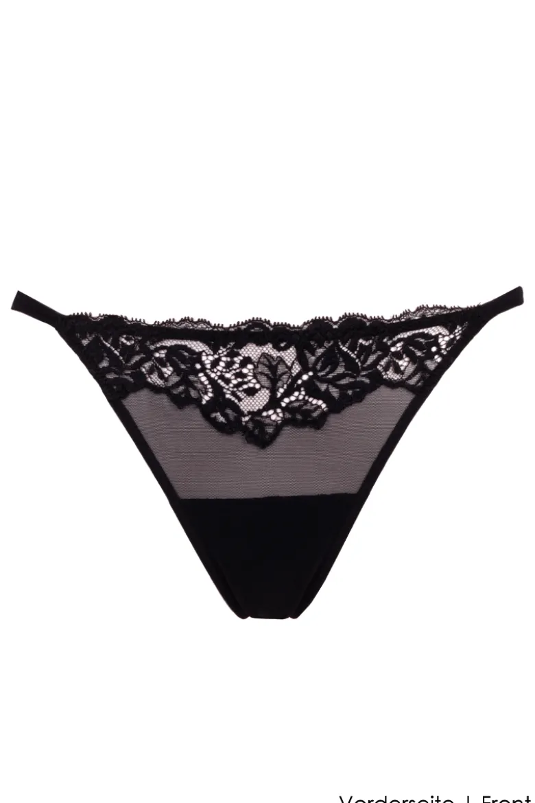 Ambra Lingerie - Douce Dentelle String Tanga - Schwarz