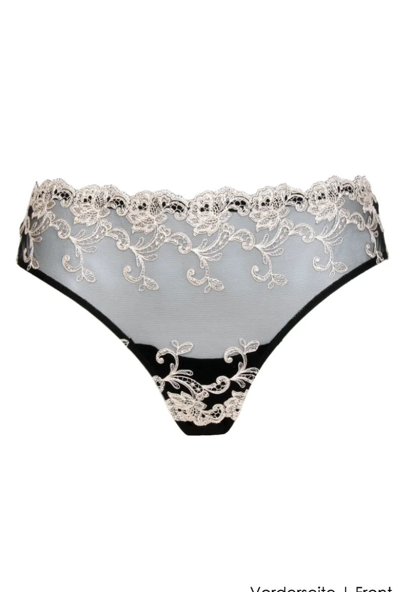 Ambra Lingerie - Platinum Brasilian Slip - Schwarz Seta