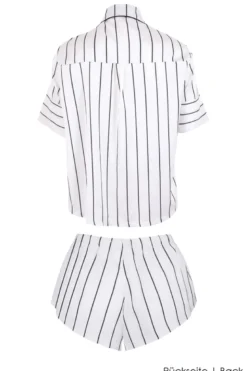Bluebella - Alma Satin Pyjama - Weiss Blau