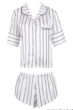 Bluebella - Alma Satin Pyjama - Weiss Blau