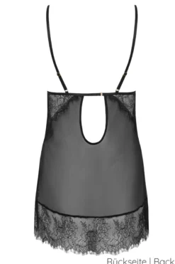 Bluebella - Peony Negligé und String Set - Schwarz