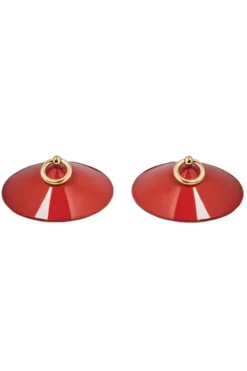 Bordelle Lingerie - O Ring Enamel Nipplets - Rot