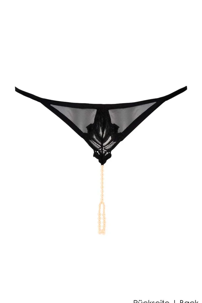 Bracli - London G-String / Perlenstring - Schwarz