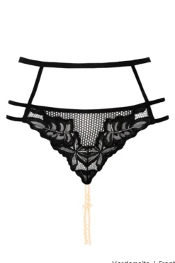Bracli - London Panty / Perlenstring - Schwarz