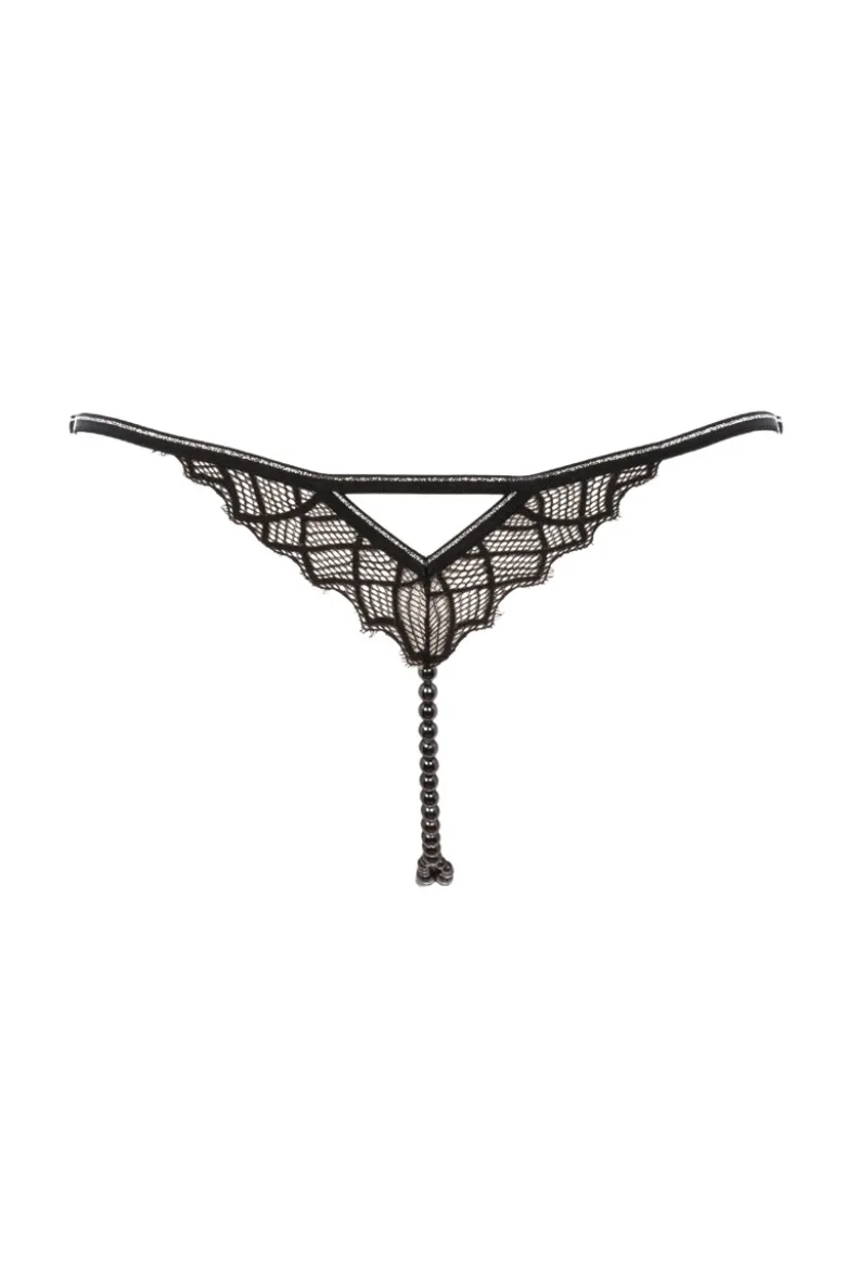 Bracli - Manhattan G String Perlenstring - Schwarz