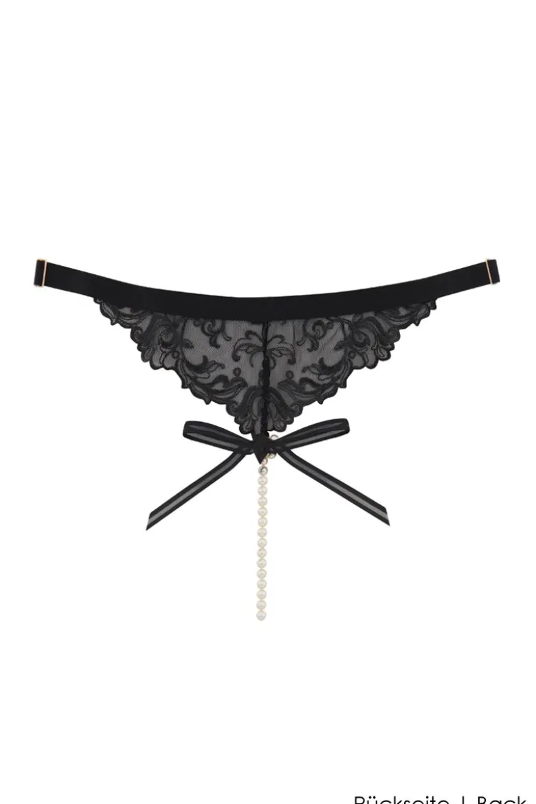 Bracli - Vienna G-String / Perlenstring - Schwarz
