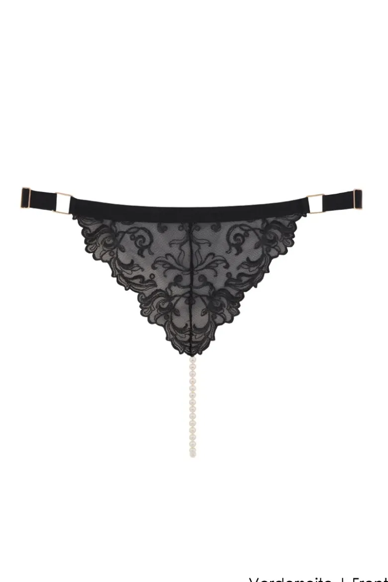 Bracli - Vienna G-String / Perlenstring - Schwarz