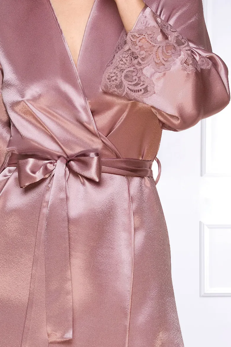 Coemi - Eline Satin Kimono - Dusty Pink