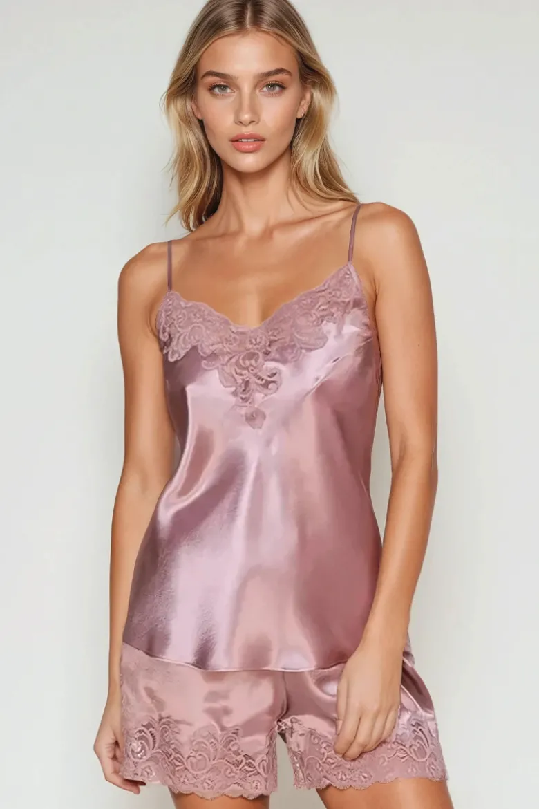 Coemi - Eline Satin Pyjama - Dusty Pink