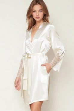 Coemi - Federica Satin Kimono - Champagner