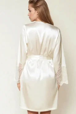 Coemi - Federica Satin Kimono - Champagner