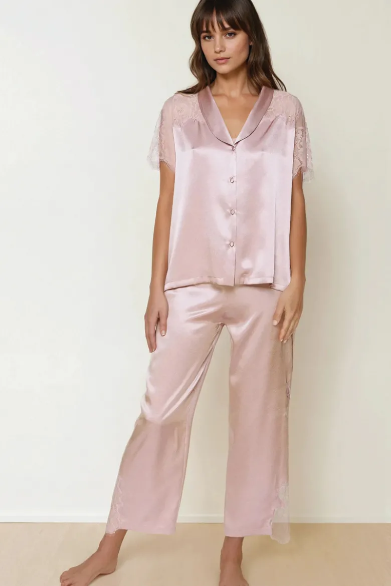 Coemi - Federica Satin Pyjama - Puder