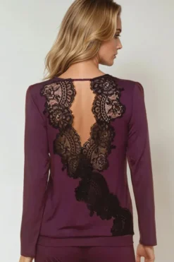 Coemi - Harlow Pyjama Set - Damson/Schwarz