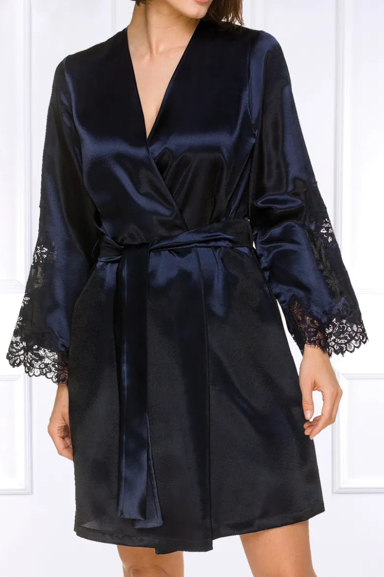 Coemi - Kristina Satin Kimono - Dark Navy