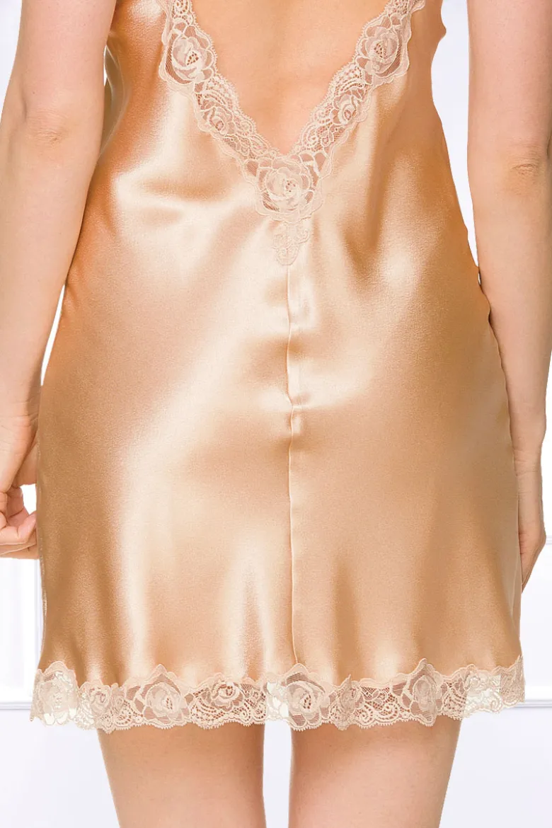 Coemi - Saia Satin Negligé - Aprikose
