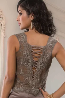 Cotton Club Seide - Lingerie Top - Curiosa - Taupe