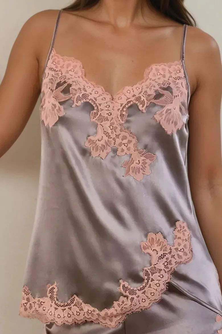 Cotton Club Seide - Lingerie Top - Primario - Taupe Pesco