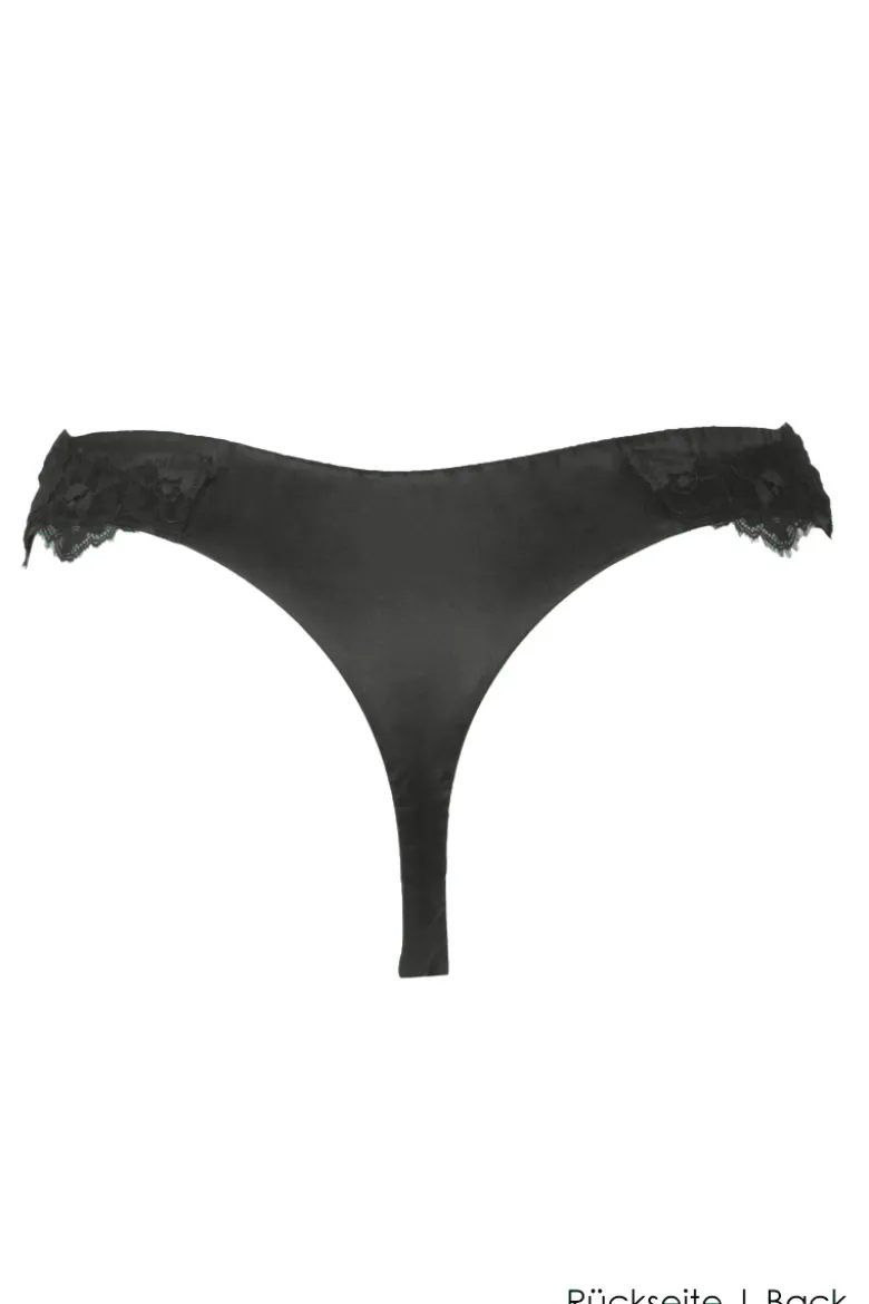 Cotton Club Seide - String - Eletto - Schwarz