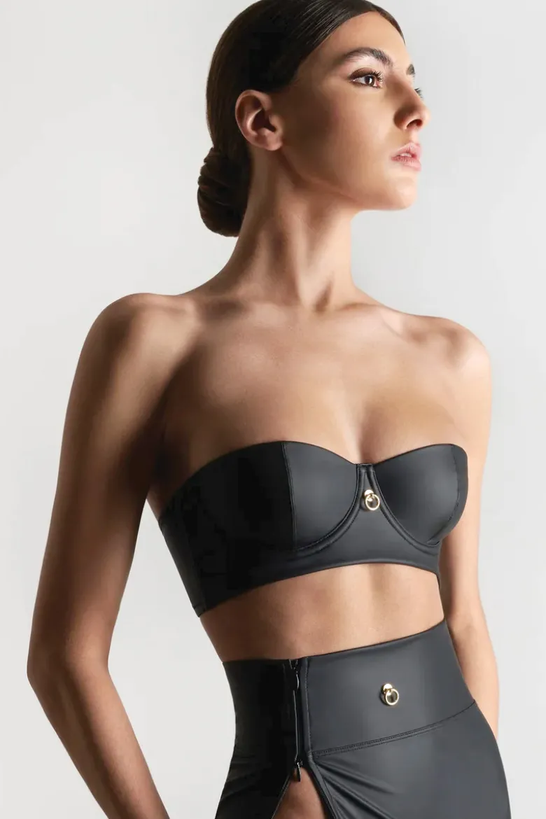 Maison Close - Chambre Noire Bustier BH - Wetlook Schwarz
