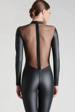 Maison Close - Chambre Noire Catsuit Ouvert - Wetlook Schwarz