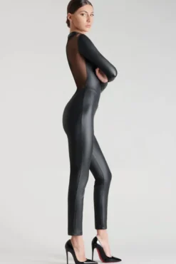 Maison Close - Chambre Noire Catsuit Ouvert - Wetlook Schwarz