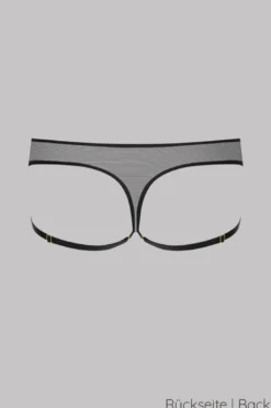 Maison Close - Chambre Noire Strappy String - Wetlook Schwarz