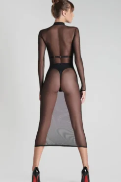 Maison Close - Corps a Corps Midi Dress mit Harness - Schwarz