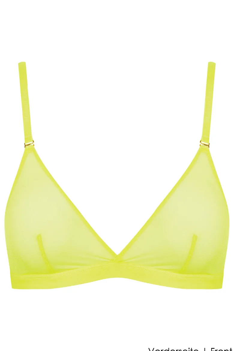Maison Close - Corps a Corps Neon Triangel BH - Gelb/Gold