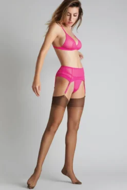 Maison Close - Corps a Corps Neon Triangel BH - Pink/Gold