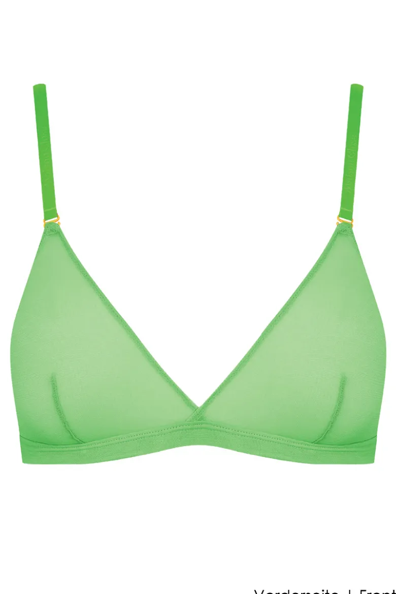 Maison Close - Corps a Corps Neon Triangel BH - Grün/Gold