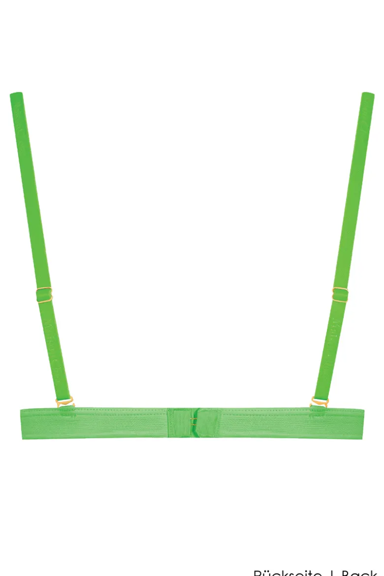 Maison Close - Corps a Corps Neon Triangel BH - Grün/Gold