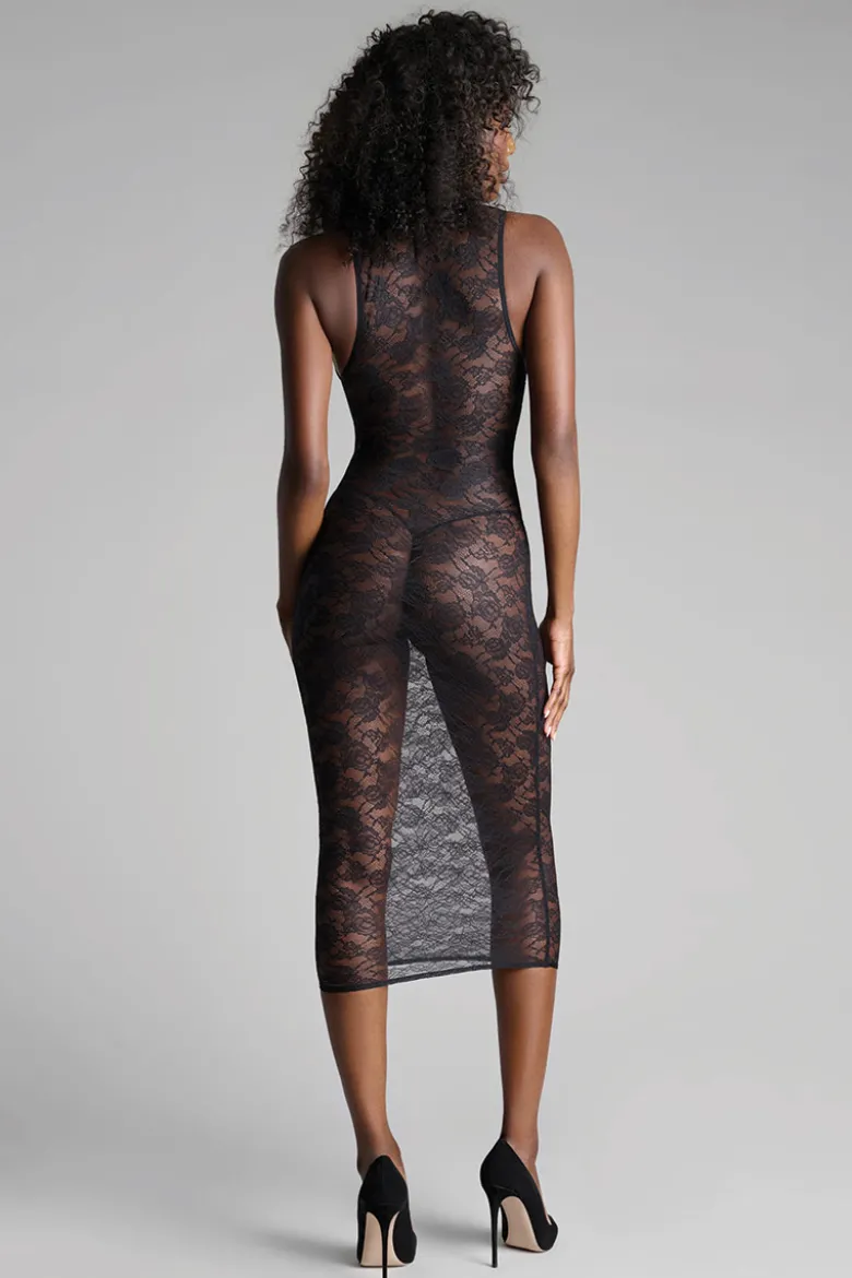 Maison Close - Flashback Midi Dress - Schwarz