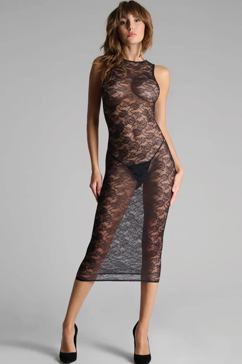 Maison Close - Flashback Midi Dress - Schwarz