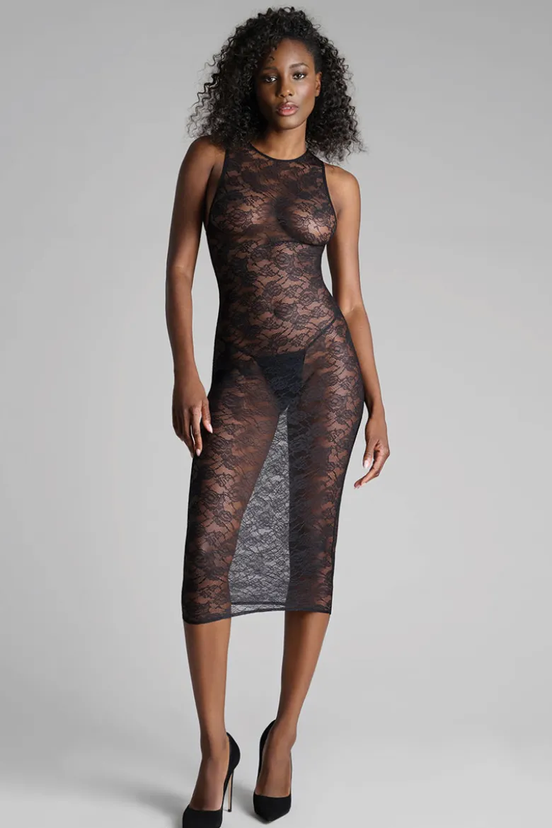 Maison Close - Flashback Midi Dress - Schwarz