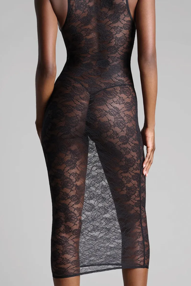 Maison Close - Flashback Midi Dress - Schwarz