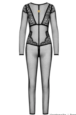Maison Close - Inspiration Divine Catsuit Ouvert - Schwarz