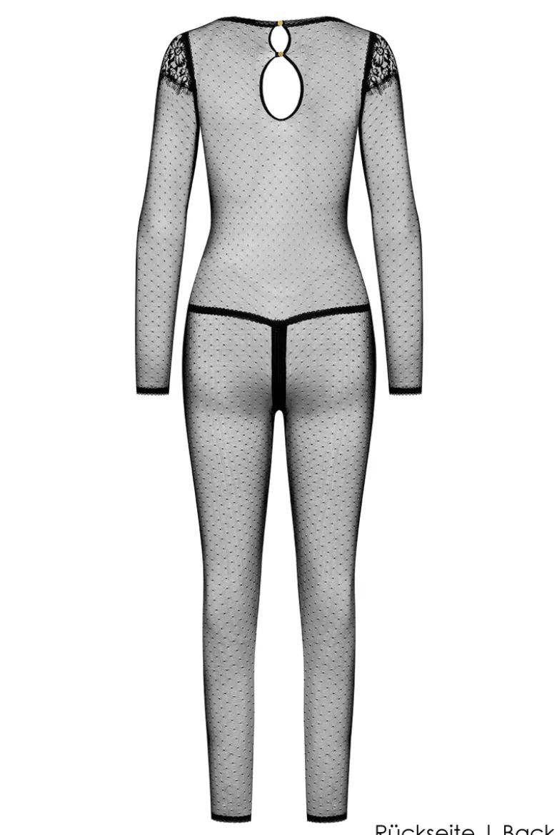 Maison Close - Inspiration Divine Catsuit Ouvert - Schwarz