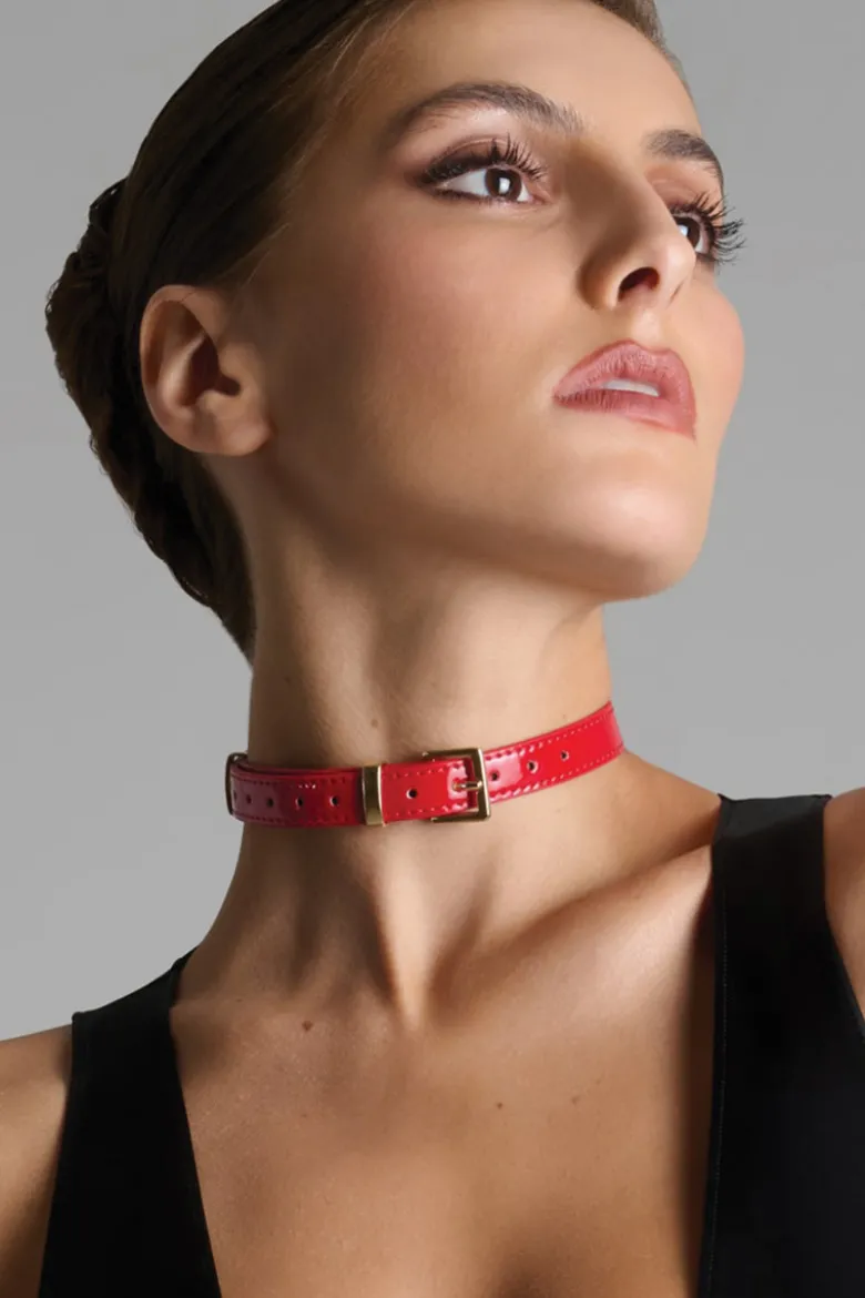 Maison Close - La Liaison Choker Halsband - Rot