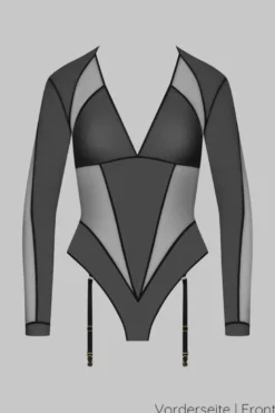 Maison Close - L Amoureuse Stringbody - Schwarz