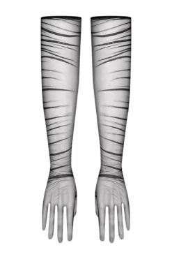 Maison Close - Nuit Fauve Langarm Handschuhe - Schwarz