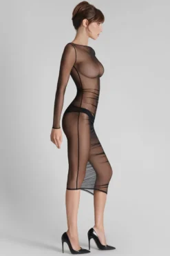 Maison Close - Nuit Fauve Midi Dress - Schwarz