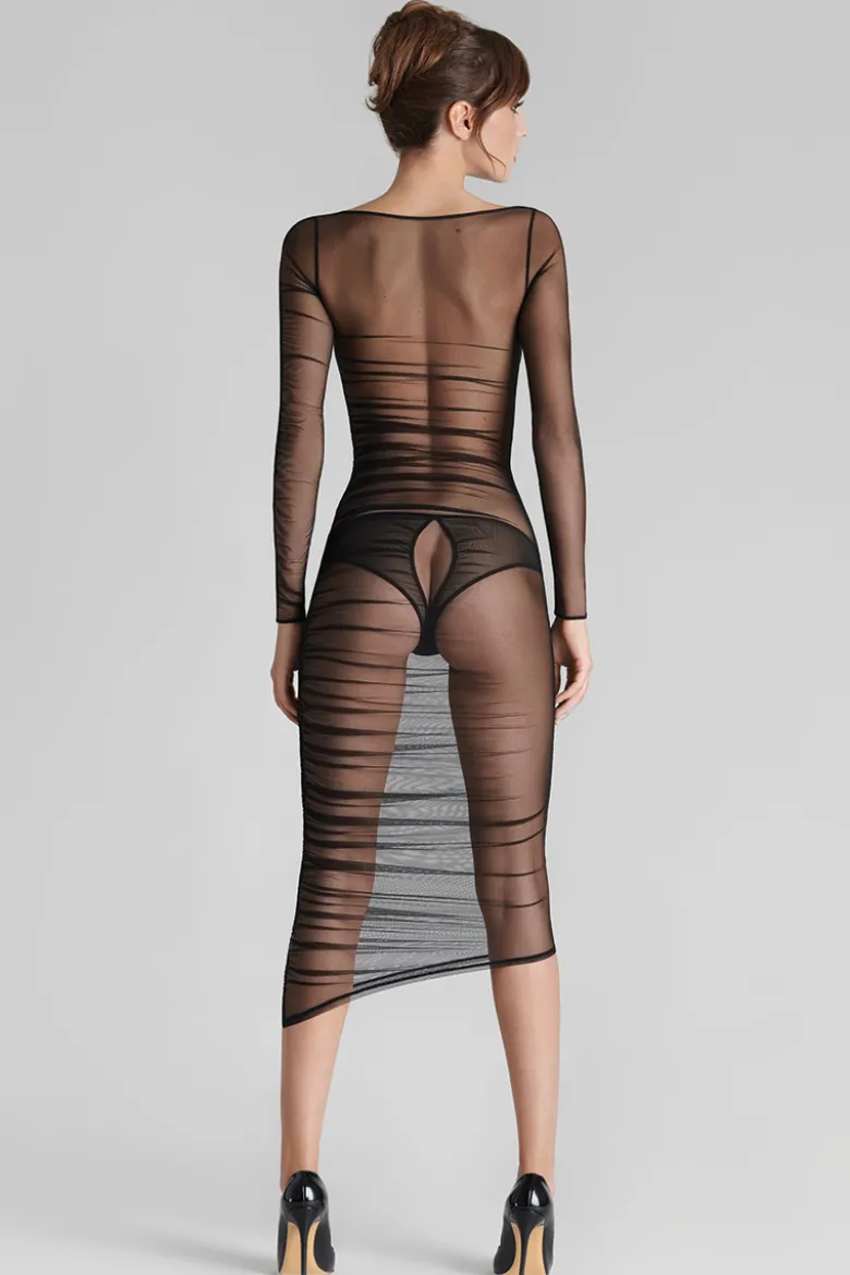 Maison Close - Nuit Fauve Midi Dress - Schwarz