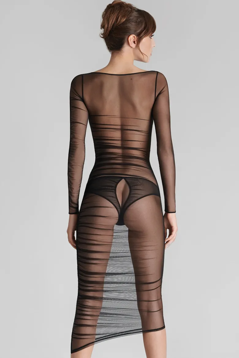 Maison Close - Nuit Fauve Midi Dress - Schwarz