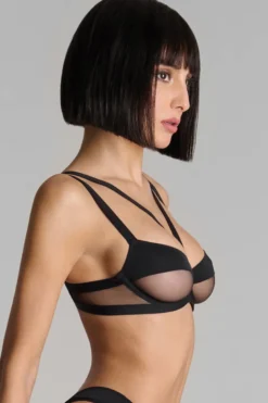 Maison Close - Pure Tentation Balconette Harness BH - Schwarz