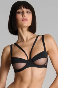 Maison Close - Pure Tentation Balconette Harness BH - Schwarz