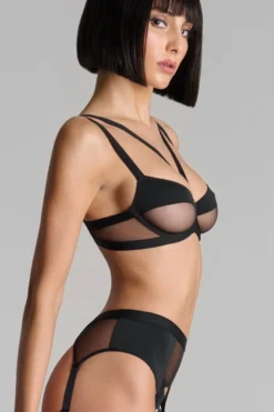 Maison Close - Pure Tentation Balconette Harness BH - Schwarz
