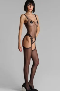 Maison Close - Pure Tentation Sheer High Cut String - Schwarz