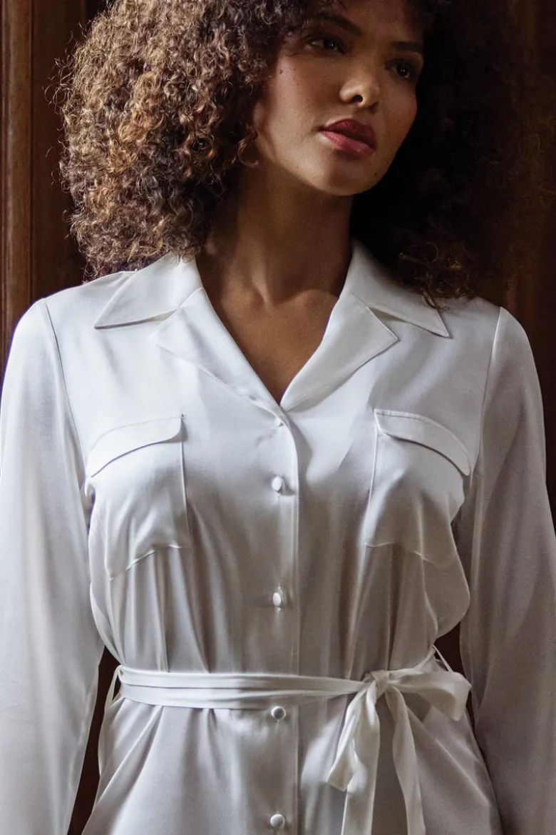 Marjolaine - Annabelle Seidenbluse - Champagner