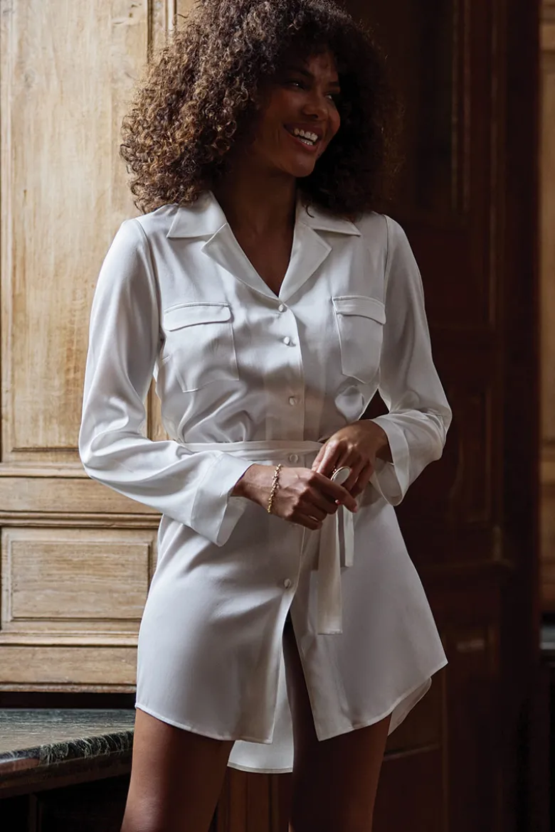 Marjolaine - Annabelle Seidenbluse - Champagner