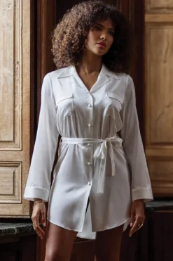 Marjolaine - Annabelle Seidenbluse - Champagner